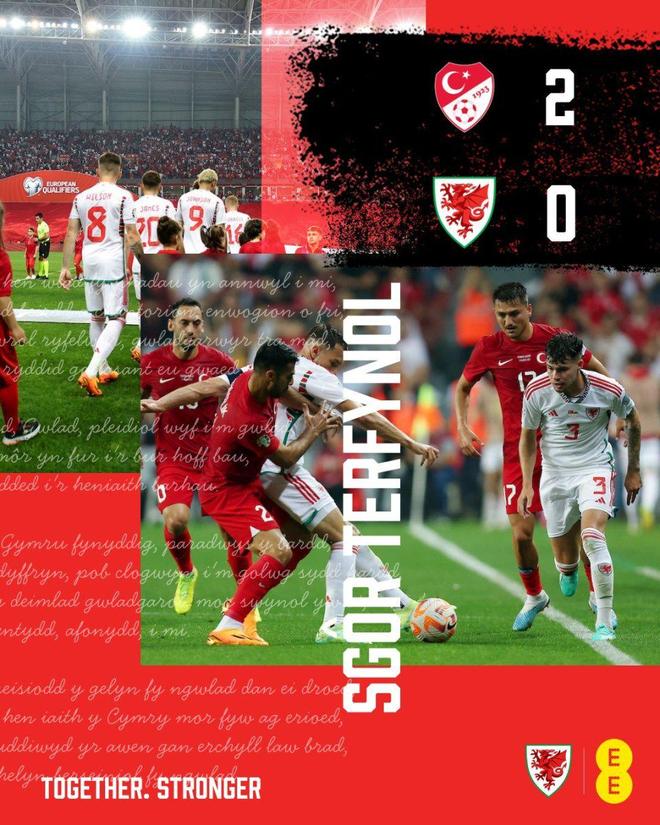 威尔士队客场大捷，小组第二